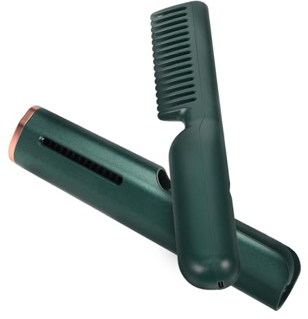 WOFASHPURET Tragbarer USB Betriebener Haarglätterkamm aus Keramik und Kunststoff für Glatte Frizzfreie Haare für Geschäftsreisen und Unterwegs