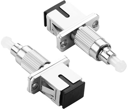 PNGKNYOCN Adaptateur FC vers SC, monomode 9/125 um FC/UPC mâle vers SC/UPC femelle Adaptateur fibre optique pour mesureur de puissance optique, câble réseau fibre optique (2-Pack)
