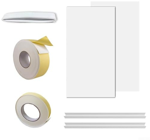 Lot de 2 panneaux d'isolation latérale pour climatiseurs en EVA avec bandes pré-attachées pour une installation facile