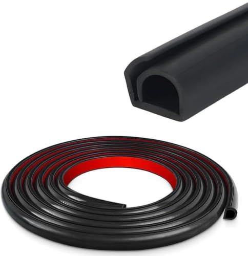 DASIAUTOEM kabelkanal Akustikpaneele schwarz, Flexibler Kabelabdeckung,12mm Breit Halbrunder Kabelkanal, Kabelschacht Selbstklebend, Kabelwechsel ohne Demontage (3 Meter)