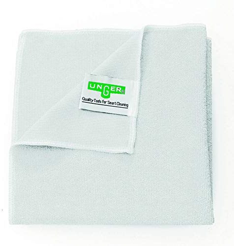 UNGER Mikrofasertuch MicroWipe 200 (Farbe weiß, Größe 40x40 cm, 10 Stück, 80% Polyester / 20% Polyamid, Reinigungstücher) ME40W