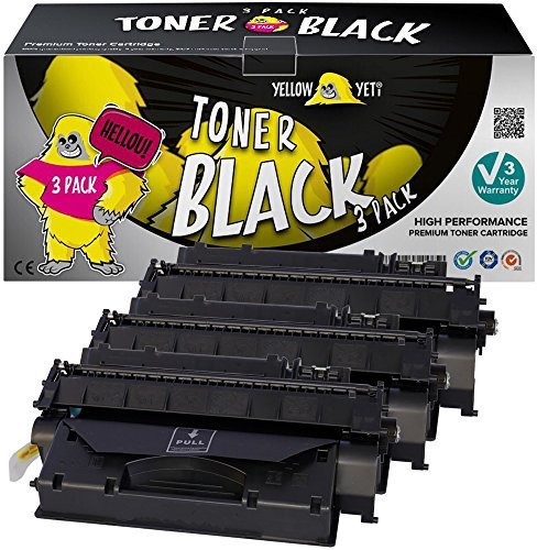 YELLOW YETI CF280X 80X (6.900 Seiten) 3 Premium Toner kompatibel für LaserJet Pro 400 MFP M425dn MFP M425dw M401dn M401dw M401n M401a M401d M401dne [3 Jahre Aufschlag]