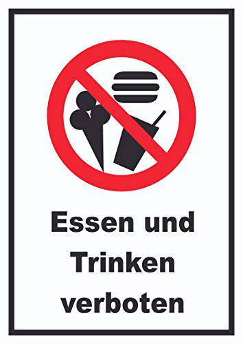 HB-Druck Essen und Trinken verboten Schild A6 (105x148mm)