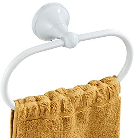 Flybath Anneau de Chiffon Porte-Serviette Ovale en Laiton Antique Support-Serviette pour Accessoires de Cuisine de Salle de Bain fixé au Mur, blance