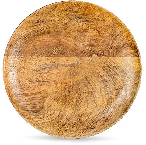 levandeo Holzschale Rund Mango Holz 30x30 cm Tischdeko Schale Obstschale Deko-Teller Aufbewahrung