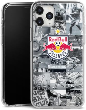 Silikon Hülle kompatibel mit Apple iPhone 11 Pro Max Case transparent Handyhülle FC Red Bull Salzburg Red Bull Salzburg