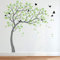 Großer Wandaufkleber Baum Mit Vögeln - Kinderzimmer Wandsticker Wandtattoo Vinyl Wanddekor KW032 (Äste Nach Rechts, Grau, Lindgrün, Schwarz)