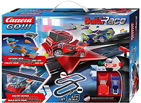 Carrera GO!!! Build 'n Race - Racing Set 6.2 Rennbahn-Set I Rennbahnen und lizensierte Slotcars | bis zu 2 Spieler | Für Jungs und Mädchen ab 6 Jahren & Erwachsene