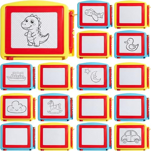 Tinlade 48 Pack Mini Magnetic Drawing Board, Classic Color, Cute