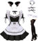 maxToonrain Costume de soubrette pour femmes – Robe française en cœur – Cadeau de Saint-Valentin – Tenue de soubrette avec tablier, gants, chaussettes pour femmes et filles (noir, taille M)