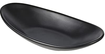 通用 Schwarze Schmucktablett Schlüsselschale Kosmetiktablett Oval Schale für Flur Münzen AutoSchlüssel Schmuck im Eingangsbereich