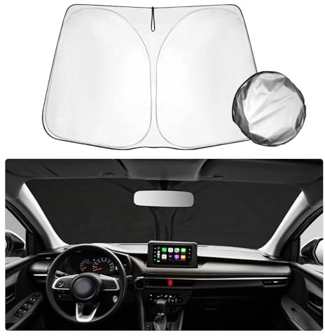SHAOHAO Compatible con Toyota Yaris Cross SUV 2021 2022 2023 2024 Parasol Tejido Recubierto de Plata Parasol Plegable Parasol Protección UV y Calor Parasol Parabrisas Yaris Cross