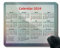 YENDOSTEEN 2025 Kalender Mauspad,Gaming-Mauspads,Blume dunkler Abendhimmel Büro Desktop Quadratisch Anti-Rutsch Mauspad