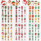 EBANKU 6 pièces Noël Enfants Faux Ongles, Autocollants Adhésifs Couverture ère Noël Bonhomme De Neige Arbre De Noël Complète Ongles Mignons pour Filles DIY Nail Art Décoration -C