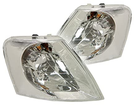 Blinkleuchte Blinker Glasklar Silber Set u. Depo Vorne Links/Rechts Kompatibel mit VW Passat B5 3B 96-00 441-1523L-Ae