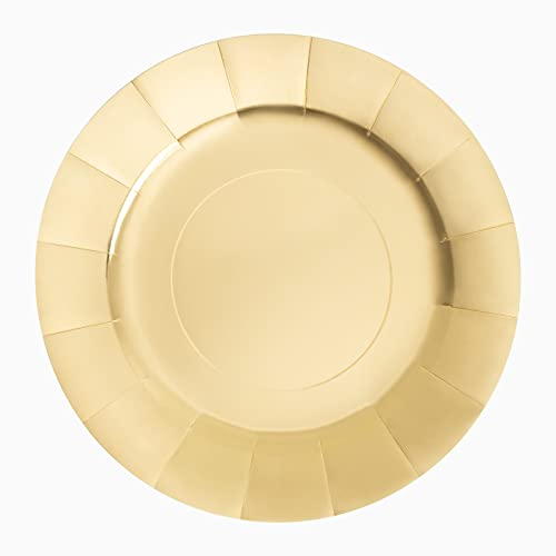 Horeca Collection 2 Unidades - BajoPlato Desechable Cartón Ø 33 cm con Temática Navideña Color Oro. BajoPlatos Biodegradables Navidad, 100% Reciclables. Celebraciones y Eventos.