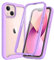 iPhone 12 Mini Case with Built-in Screen Protector, 360 Full Body Protective Cover Heavy Duty Anti-Scratch Shockproof Slim Silicone Bumper Clear Phone Case for iPhone 12 Mini 5.4, Purple