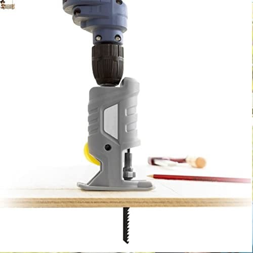 BricoLoco.com Accesorio taladro adaptador sierra de calar. Convierte tu taladro en una caladora. Incluye tres tipos de hojas para PVC, metal y madera.