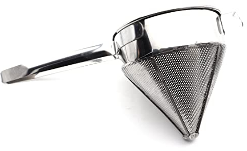 Colino rinforzato in acciaio inox cinese conico grande volume passando salsa profonda filtrazione setaccio scolapiatti cucina (Ø 18 cm, 2)