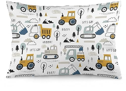 NIBABAEU Kissenbezug, dekorativer Bagger-Kissenbezug, 40 x 60 cm, weiches Polyester, quadratisch, 1 Stück