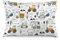 NIBABAEU Kissenbezug, dekorativer Bagger-Kissenbezug, 40 x 60 cm, weiches Polyester, quadratisch, 1 Stück