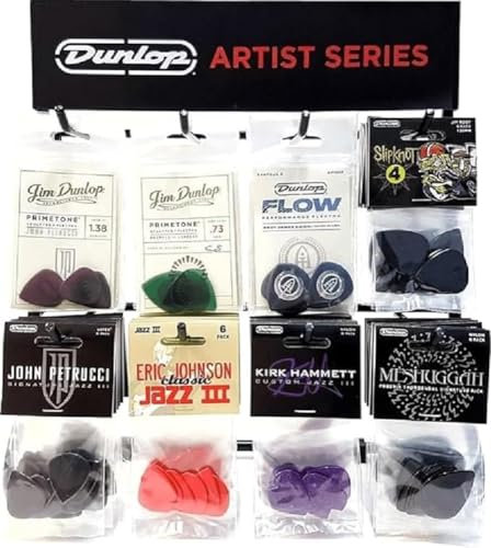 DUNLOP - Plectro - Expositor de púas Signature lleno 72 Player's Pack