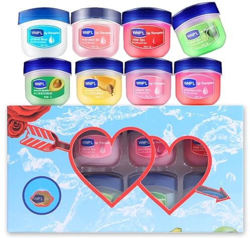 Lip Balm Set - Natural Moisturizing Multipack for Cracking Lips, Chapstick Gifts for Women, Skincare Lip Care for Kids (8PCS)