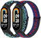 Janson Lot de 2 bandes élastiques compatibles avec Xiaomi Mi Band 8/Xiaomi Mi Band 9/Xiaomi Mi Band 10, bracelet de rechange réglable en nylon respirant pour hommes et femmes