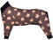 Spark Paws Hundepyjama, ultraweich und 4-Wege-Stretch, Erholungsanzug nach Operation, Schlafanzug Onesie für Kleine, Mittlere und Große Hunde - Bear Black - M