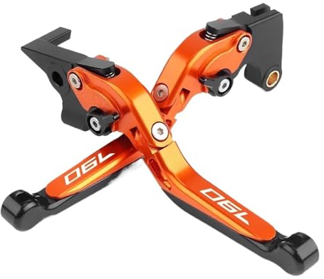 PooBa Motorrad Bremshebel Hebel Passend Für KTM Duke 790 2017 2018 2019 2020 2021 2022 Motorrad Ausziehbare Verstellbare Kupplungshebel Bremshebel Bremskupplungshebel Lenker (Color : ORANGE Black)