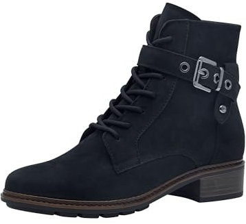 Tamaris Damen Stiefelette Blockabsatz bequem; NAVY NUBUC, EU 40