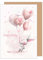 Edition Seidel Biglietto di auguri di nascita di alta qualità con busta. Hello Baby ragazzo ragazza arcobaleno bambini palloncini coniglietto rosa (E281 SW024)