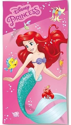 Strandtuch Arielle Prinzessin oder Badetuch, Lizenzprodukt, 70 x 140 cm (Strandtuch, Arielle Prinzessin)