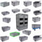 Hesselink Eurobox 60x40x17 cm, Handgriffe offen, stapelbar, 35,6 Liter, grau, lebensmittelecht, Eurobehälter kombinierbar mit Deckel