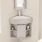 JOSIAHCQ Meuble d'angle Salle de Bain avec Vasque Meuble sous Lavabo Salle de Bain Meuble Lave Main WC avec Robinet Parfait pour Les Petits Espaces(48cm/18.89in)