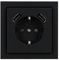 Busch-Jaeger USB Steckdosen Set: 1x 20 EUCB2USB-885 USB-Steckdose + 1721-885K 1-fach Rahmen Schwarz Matt Future Linear