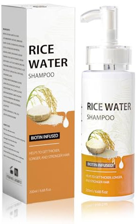 Rice Water, 6.88oz Rice Water Shampoo - Fermented Rice Water, Moisturizing, Nourishing, Smooth Hair