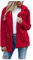 Générique Manteau Femme Hiver Respirant Coupe-Vent Court En Sherpa Outdoor Pull Polaire Veste De Randonnée Blouson À Capuche 2024 Rouge S