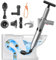 LightingWill High Pressure Toilet Plunger Set, Toilet Unblocker Heavy Duty with A Holder and 4 Replaceable Heads, Toilet Unblocker Tools for Unblocking Toilet Bathtub Shower Floor Drain and Pipe Clog