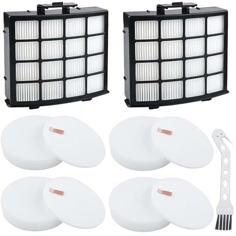 Replacement Filters for Shark Lift-Away Bagless Upright Vacuum NZ850UK NZ860UK AZ912UK, Includes 4 Sponge Filters, 2 HEPA Filter, and 1 Cleaning Brush