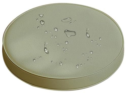 PIPOEI Rundes Stuhlkissen, Wasserdichtes Leder Sitzpolster Abnehmbares Memory Schaum Sitzkissen rutschfest Sitzauflage für Küche, Schlafzimmer 05,30cm/12inch