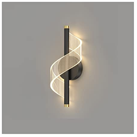Creative Bedside Wall Lamp, Bedroom TV Background Wall Porch Lighting Wall Lamp (Color : Brass)