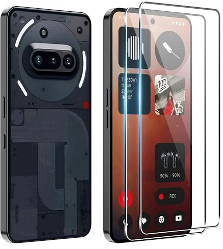 CAUHENYEE Schutzfolie für CMF Phone 2 Pro/Nothing Phone 3A/3A Pro Panzerglas,2 Stück Schutzglasfolie,HD Clear Displayschutzfolie,9H Härte Schutzglas,Anti- Kratzer