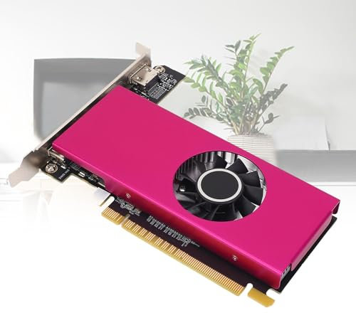 Bewinner GT730 Carte Graphique DDR3 2GB, 4 HDMI Sortie Vidéo Multi-écran, 64 Bits, Noyau 902 MHz, Mémoire 1600 MHz, 4K HDR, DirectX 11, GPU PCI E 2.0 pour / 10