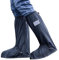 NHQZ C1 lunghi stivali da pioggia neri taglia L + borsa di stoccaggio nera A5 Copriscarpe impermeabili, Copriscarpe da pioggia antiscivolo