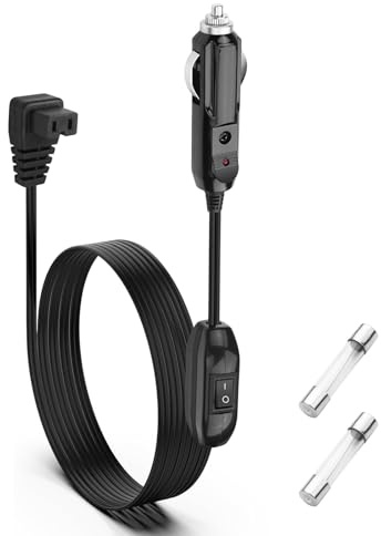 12V/24V KFZ Kühlbox Kabel 2Meter für Kühlbox Dometic, 12V 10A Universal Verlängerungskabel mit EIN/Aus-Schalter & Sicherung, Stecker Kühlbox für Mobicool, Alpicool ARB Waeco CF Auto Kühlschrank Kabel