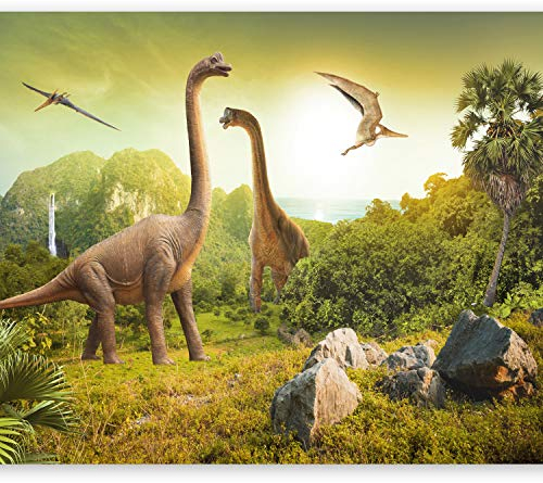 murando - Vlies Fototapete Kinderzimmer 350x256cm - Foto Tapete Schlafzimmer Wohnzimmer Moderne Vliestapete XXL Wandtapete Motivtapeten 3d Effekt Wand Dekoration - Kindertapete Kinder Dinosaur Tiere
