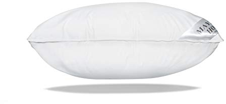 Mayaadi-Home Premium Kopfkissen 80x80 cm | 1600g Füllung, 3 Kammern Daunenkissen + Federn | 100% Natur Bezug aus Baumwolle | Optimales Kissen zum Schlafen | HS17