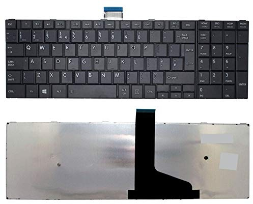 AJParts New Compatible With for TOSHIBA SATELLITE C50-A157 Notebook UK Layout Laptop Keyboard