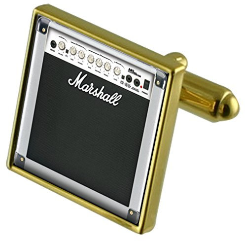 Select Gifts Guitar Amp Gold-tone gemelli in una custodia